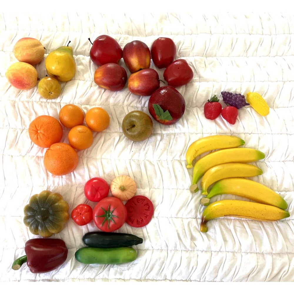 Lot 35 Pc Faux Artificial Fruit And‎ Vegetables most =actual size realistic look - Picture 9 of 9